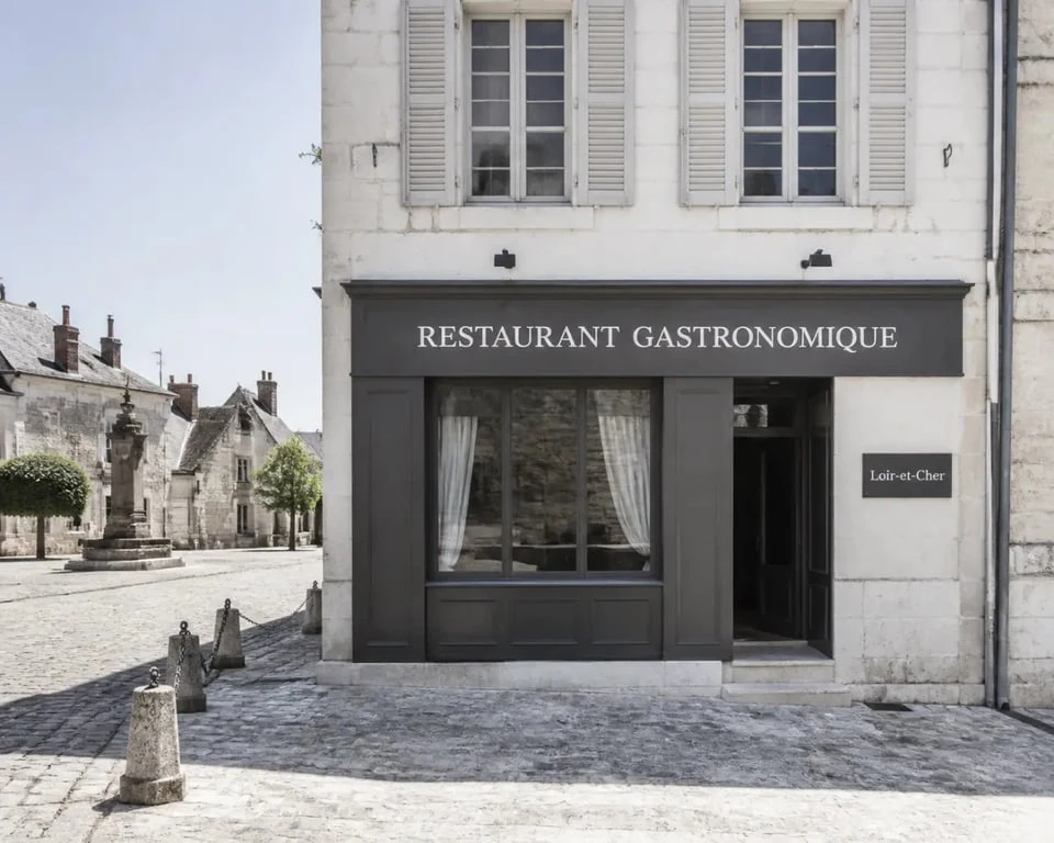 Avarum restaurant gastronomique Blois Fougères-sur-Bièvre : façade et repère de localisation