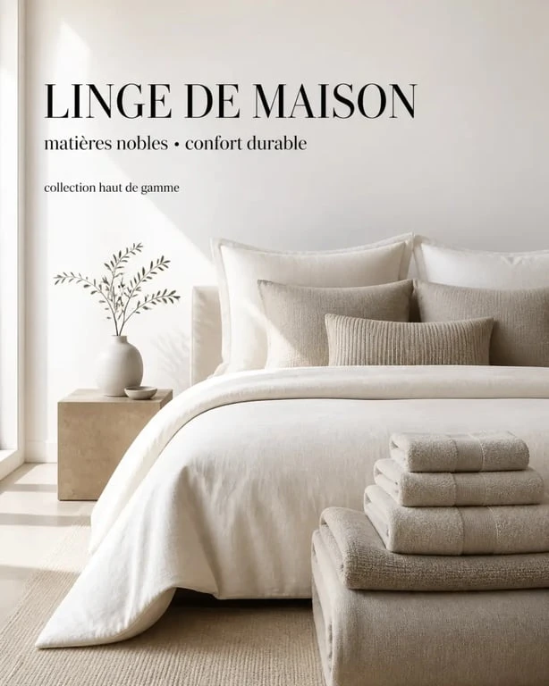 Descamps linge de maison haut de gamme dans une chambre élégante et raffinée