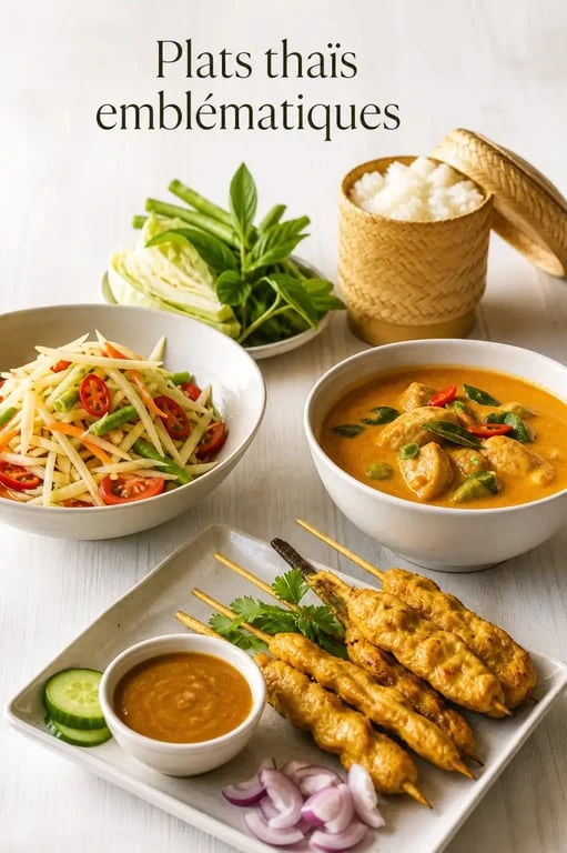 Thai Heritage restaurant gastronomique : assortiment de plats thaïs signatures