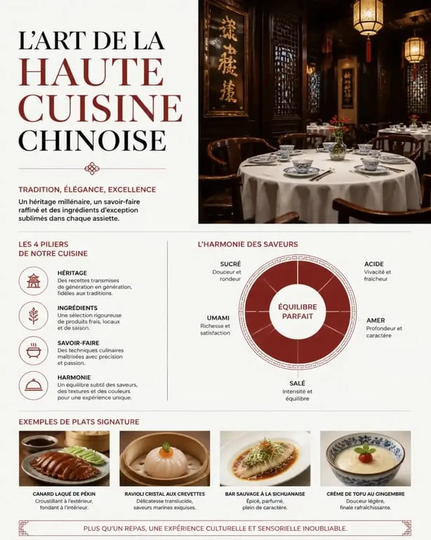 Intérieur raffiné du restaurant gastronomique Le Bonheur de Chine à Rueil-Malmaison