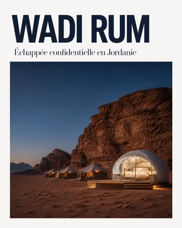 Voyage luxe Jordanie dans le Wadi Rum avec campement haut de gamme