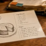 Fiche recettes de cuisine : champs, format et classement sur un classeur