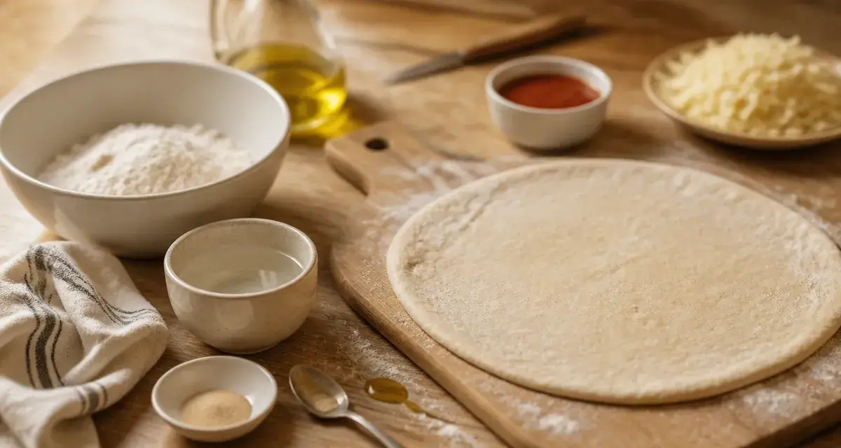 gospi fr recettes de cuisine : pâte à pizza maison sur table en bois