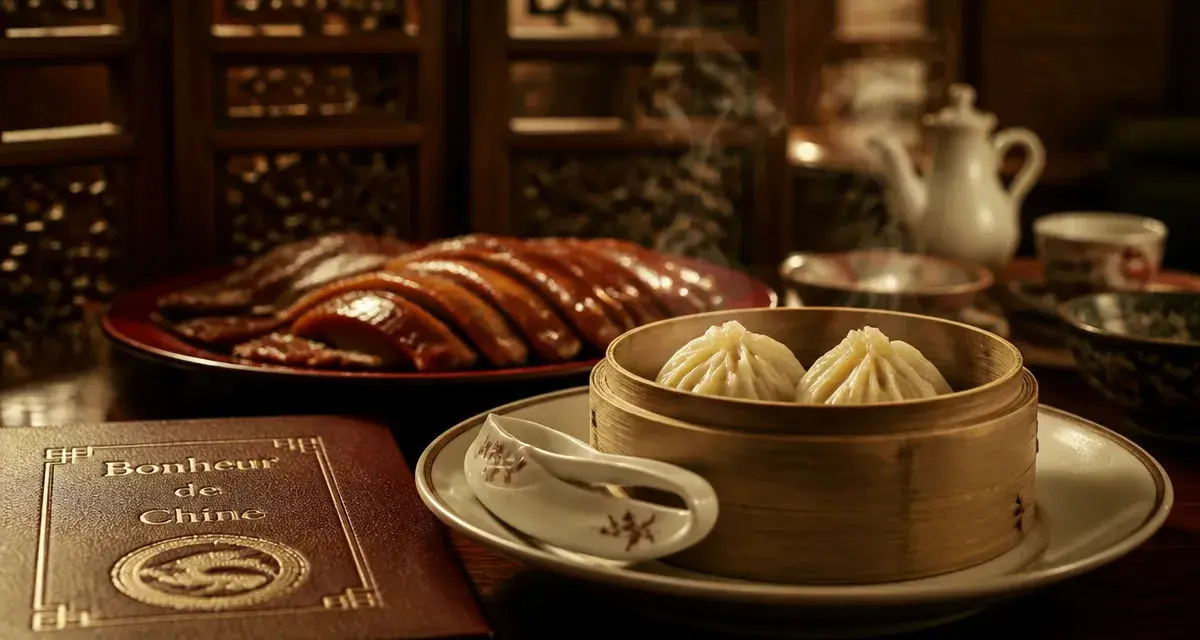 Le bonheur de chine restaurant chinois gastronomique : dim-sum vapeur, canard laqué