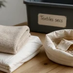 Recyclage linge de maison : draps et serviettes secs en collecte
