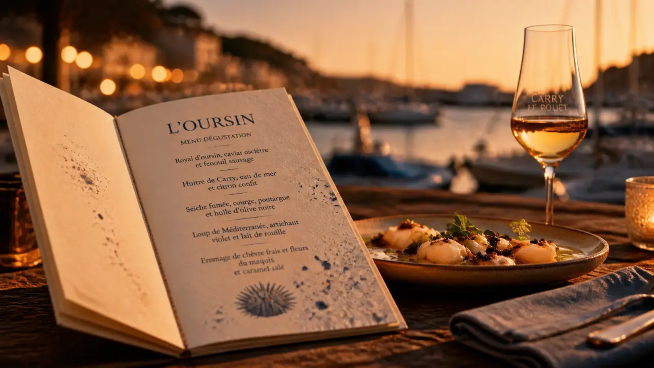 Restaurant gastronomique l'oursin : menu iodé face au port de Carry-le-Rouet