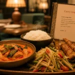 Thai Heritage à Aulnay-sous-Bois : curry rouge thaï, som tam, thai heritage restaurant gastronomique