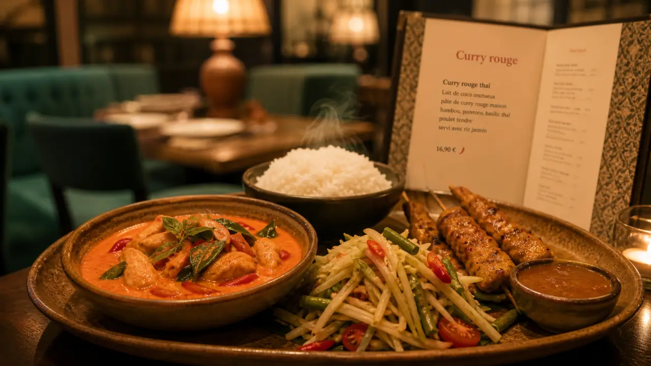 Thai Heritage à Aulnay-sous-Bois : curry rouge thaï, som tam, thai heritage restaurant gastronomique
