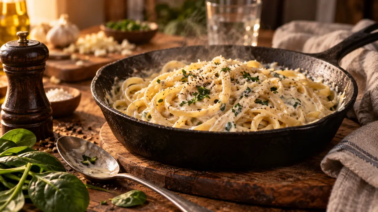 Boursin recettes cuisine : linguines crémeuses au Boursin
