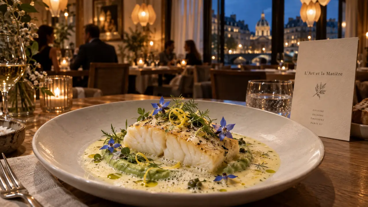 Le neuvième art - restaurant gastronomique lyon : cabillaud émulsion citronnée