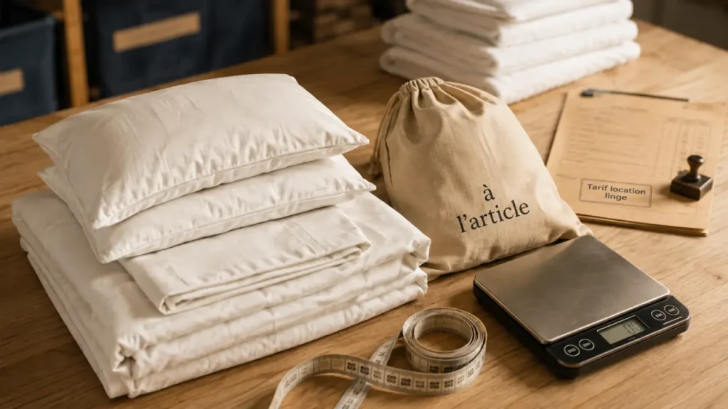 Tarif location linge de maison 2,18 € TTC : linge à l’article et avec livraison