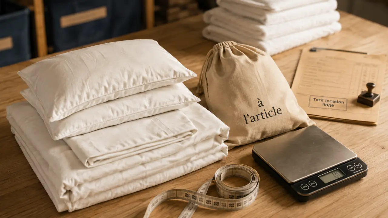Tarif location linge de maison 2,18 € TTC : linge à l’article et avec livraison
