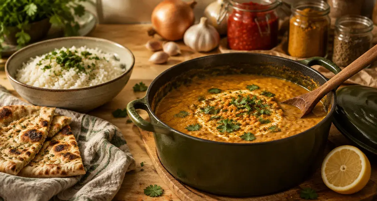 blog recettes cuisine : dhal lentilles corail