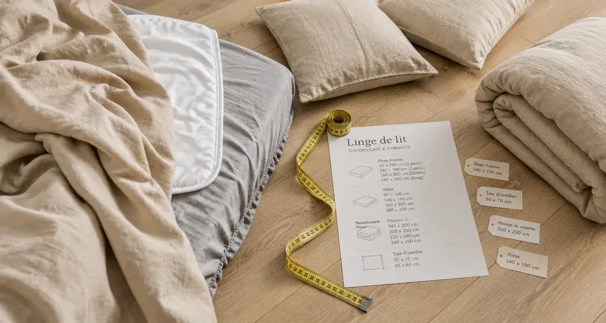 Linnea linge de maison : drap-housse et dimensions